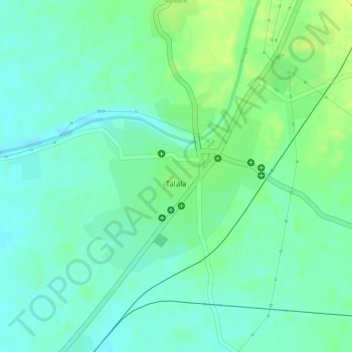 talala topographic map, elevation, terrain