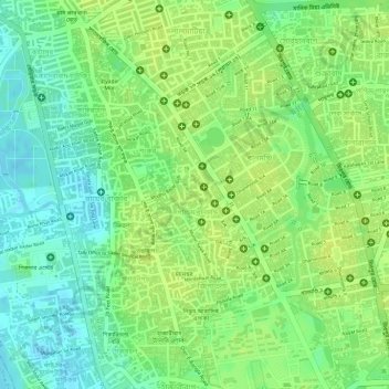 West Dhanmondi topographic map, elevation, terrain