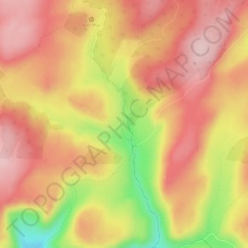 Afon Diliw topographic map, elevation, terrain