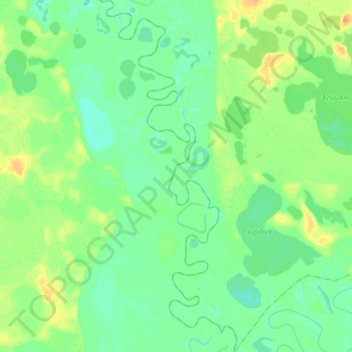 Балыктах topographic map, elevation, terrain