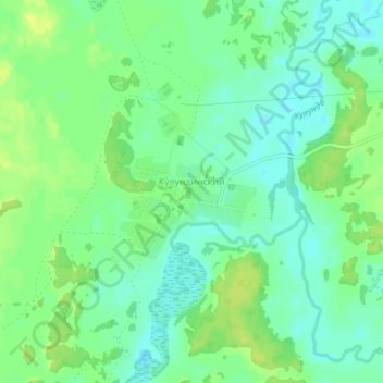 Кулундинский topographic map, elevation, terrain