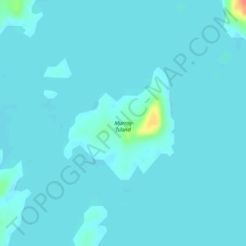 Murray Island topographic map, elevation, terrain