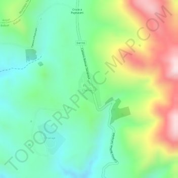 Challviri B topographic map, elevation, terrain