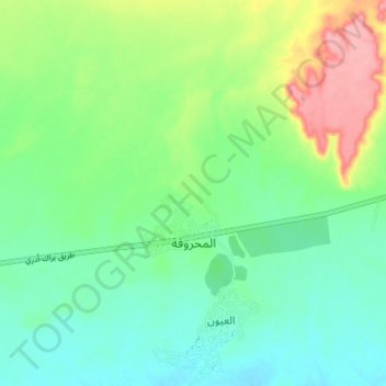 Al Mahruqah topographic map, elevation, terrain