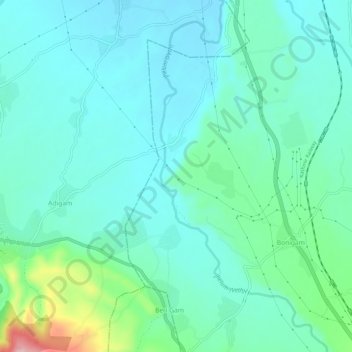 Jhelum (Veth) topographic map, elevation, terrain