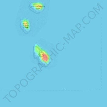 Hudson (Coolah) Reef topographic map, elevation, terrain
