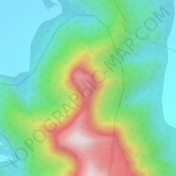 Antur Fort topographic map, elevation, terrain