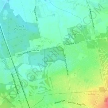 Heathlake Nature Reserve topographic map, elevation, terrain