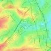 The Bourn topographic map, elevation, terrain