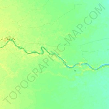 Hato Corozal topographic map, elevation, terrain