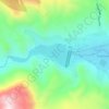 Sugovushan reservoir topographic map, elevation, terrain