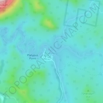 Dunns Swamp topographic map, elevation, terrain