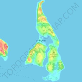 Isla Apiao topographic map, elevation, terrain