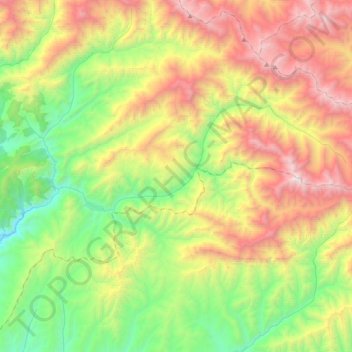 Сары-Таш topographic map, elevation, terrain