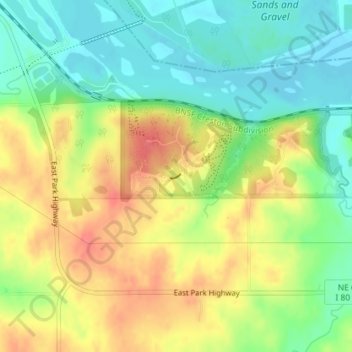 Jenny Newman Dam topographic map, elevation, terrain