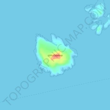 Little Colonsay topographic map, elevation, terrain