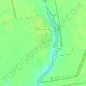 Znamianka topographic map, elevation, terrain