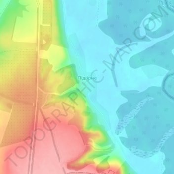 Подгорное topographic map, elevation, terrain