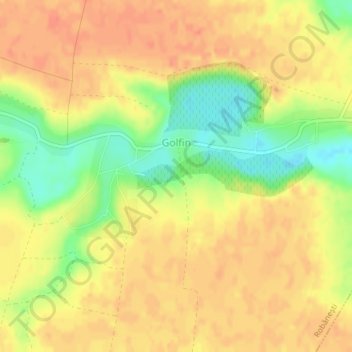 Golfin topographic map, elevation, terrain