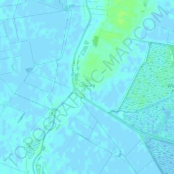 Upware topographic map, elevation, terrain