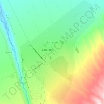 Barskoon topographic map, elevation, terrain