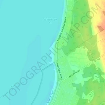 Allenwood Beach topographic map, elevation, terrain
