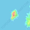 Isla Tortuga topographic map, elevation, terrain