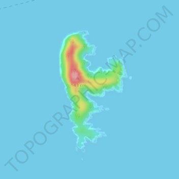 蠑螺島 topographic map, elevation, terrain