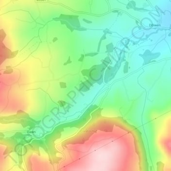 Coed y Parc topographic map, elevation, terrain