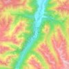 Teberda topographic map, elevation, terrain