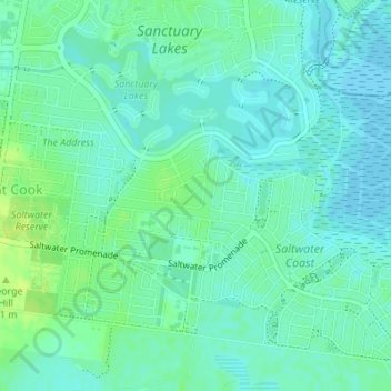 Oysterbay Chase Park topographic map, elevation, terrain