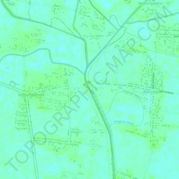 Sungai Serayu topographic map, elevation, terrain