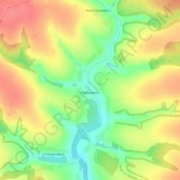 Levshinka topographic map, elevation, terrain