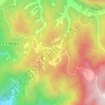 Lake Misuzu topographic map, elevation, terrain