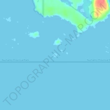Ensanada Islet topographic map, elevation, terrain