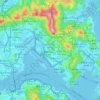 Mountains of Kowloon topographic map, elevation, terrain