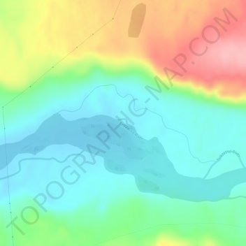 Talkeetna River parallel flow topographic map, elevation, terrain