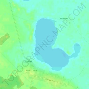 озеро Лаптево topographic map, elevation, terrain