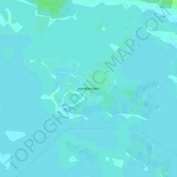 Harkonsaari topographic map, elevation, terrain