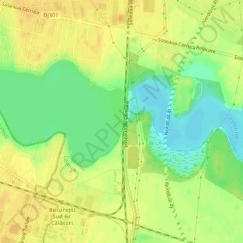 Colentina topographic map, elevation, terrain