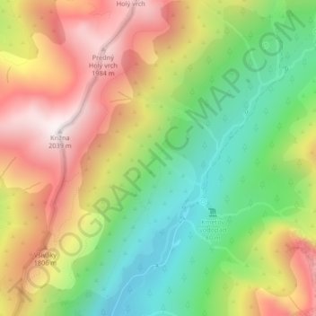 Herz topographic map, elevation, terrain