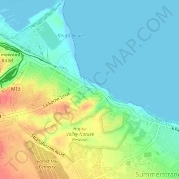 Former Bayworld Dolphinarium topographic map, elevation, terrain