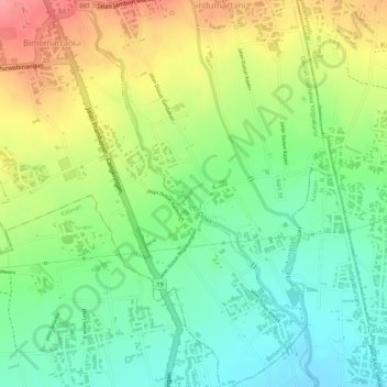 SUNGAI OPAK topographic map, elevation, terrain