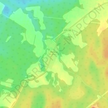 Менюши topographic map, elevation, terrain