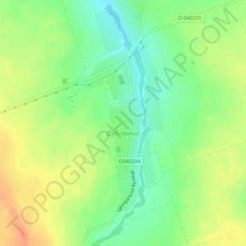Dubovyky topographic map, elevation, terrain