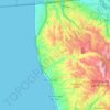 Delegación Plyas de Tijuana topographic map, elevation, terrain