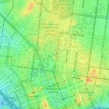 Lincoln Square topographic map, elevation, terrain