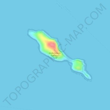 Snapper Island topographic map, elevation, terrain