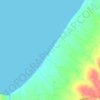 Volcana beach topographic map, elevation, terrain