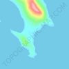 Leopard Beach topographic map, elevation, terrain